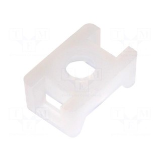 Holder | screw | polyamide | UL94V-2 | natural | Tie width: 2.5÷4.8mm