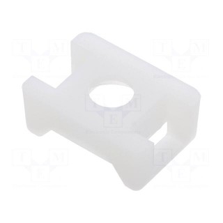 Holder | screw | polyamide | UL94V-2 | natural | Tie width: 2.5÷7.6mm