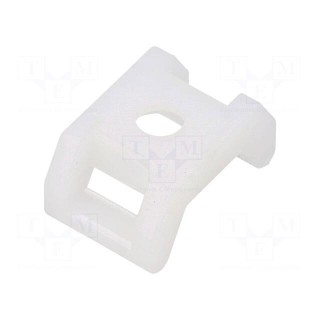Holder | screw | polyamide | UL94V-2 | natural | Tie width: 9mm | L: 22mm