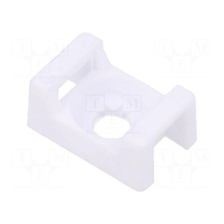 Holder | screw | polyamide | UL94V-2 | white | Tie width: 5mm | Ht: 6.9mm