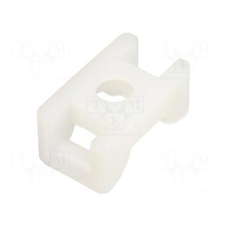 Holder | screw | polyamide,polyamide 6.6 | natural | cable ties