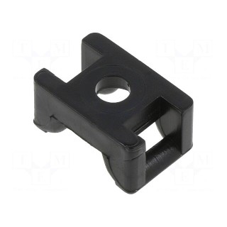 Holder | screw | UL94V-2 | black | Tie width: 6mm | Ht: 9mm | L: 18mm