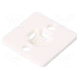 Holder | screw | white | cable ties