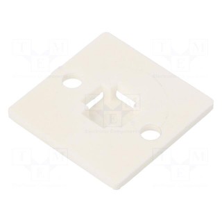 Holder | screw | polyamide | white | cable ties
