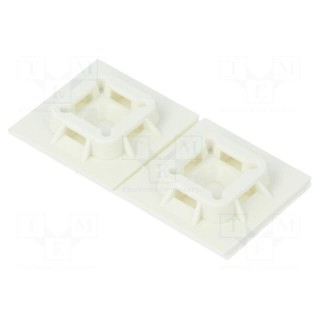 Screw down self-adhesive holder | polyamide | white | Ht: 5.1mm