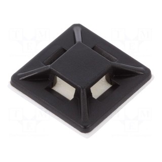Cable tie holder | polyamide | UL94V-2 | black | A: 19mm | B: 3.5mm