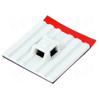 Screw down self-adhesive holder | polyamide | UL94V-2 | white