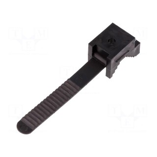 Cable strap clip | black | L: 65mm | 100pcs | Man.series: UP-22 | Ø: 22mm