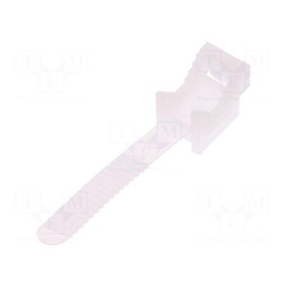 Cable strap clip | white | L: 65mm | 100pcs | Man.series: UP-22 | Ø: 22mm
