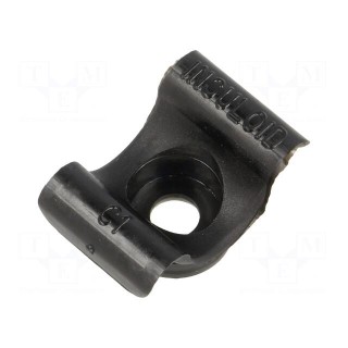 Clip base | polyamide | black | Ømount.hole: 4.8mm | W: 12.7mm | L: 25mm