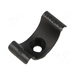 Clip base | polyamide | black | Ømount.hole: 4.8mm | W: 12.7mm | L: 35mm