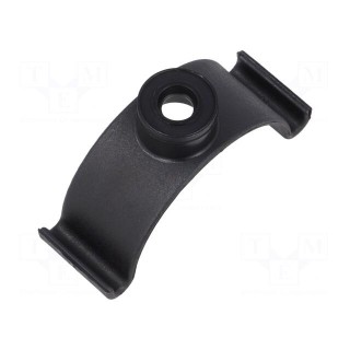 Clip base | polyamide | black | Ømount.hole: 4.8mm | W: 12.7mm | L: 48mm