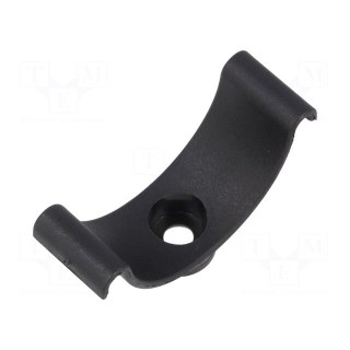 Clip base | polyamide | black | Ømount.hole: 4.8mm | W: 12.7mm | L: 48mm