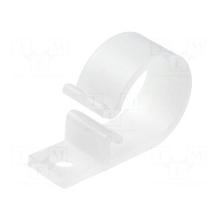 Fixing clamp | 12.7mm | polyamide | natural | Cable P-clips