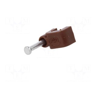 Holder | brown | Application: SMYp 2x0,75,for flat cable | 25pcs.