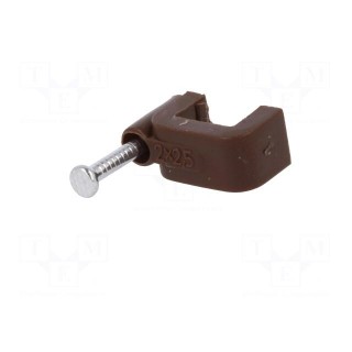 Holder | brown | Application: YDYp 2x2,5,for flat cable | 25pcs.