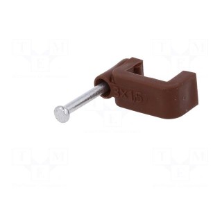 Holder | brown | Application: YDYp 3x1,5,for flat cable | 25pcs.