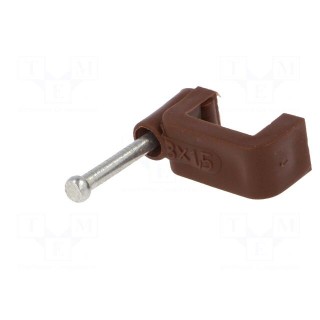 Holder | brown | Application: YDYp 3x1,5,for flat cable | 50pcs.