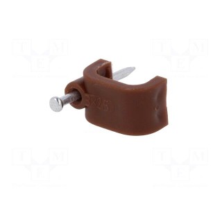 Holder | brown | Application: YDYp 3x2,5,for flat cable | 25pcs.