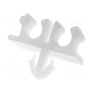 Holder | polyamide | natural | Cable P-clips | Number of slots: 2