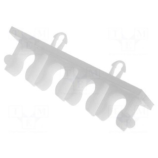 Holder | polyamide | natural | Cable P-clips | Number of slots: 4