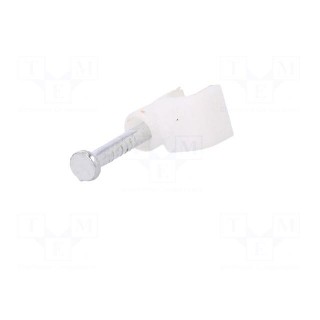 Holder | white | Application: OMYp 2x0,5,for flat cable | 25pcs.