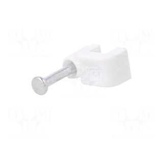 Holder | white | Application: SMYp 2x0,75,for flat cable | 100pcs.