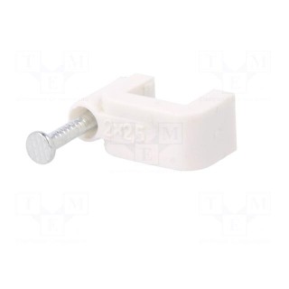 Holder | white | Application: YDYp 2x2,5,for flat cable | 100pcs.
