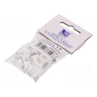 Holder | white | Application: YDYp 2x2,5,for flat cable | 25pcs.