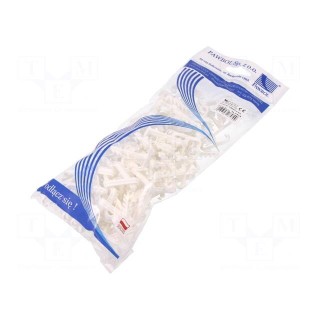 Holder | white | Application: 2x YDYp 3x2,5,for flat cable | 6÷7mm