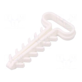 Holder | white | Application: YDYp 4x2,5,for flat cable | 100pcs.