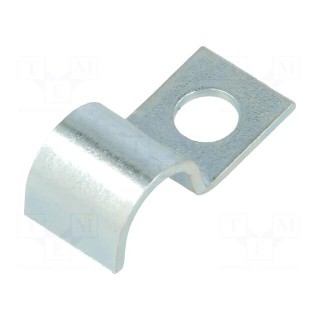 Screw mounted clamp | ØBundle : 10mm | Ømount.hole: 6mm | W: 12mm