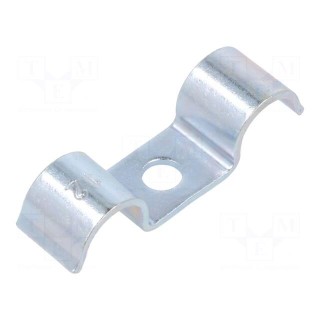 Screw mounted clamp | ØBundle : 12mm | Ømount.hole: 6mm | W: 14mm