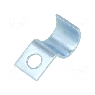 Screw mounted clamp | ØBundle : 12mm | Ømount.hole: 6mm | W: 14mm