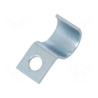 Screw mounted clamp | ØBundle : 13mm | Ømount.hole: 6mm | W: 14mm
