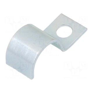 Screw mounted clamp | ØBundle : 16mm | Ømount.hole: 6mm | W: 14mm