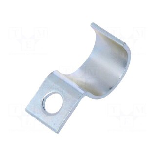 Screw mounted clamp | ØBundle : 17mm | Ømount.hole: 6mm | W: 14mm