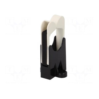 Screw mounted clamp | polyamide | black | W: 30mm | L: 28.4mm | H: 56.1mm