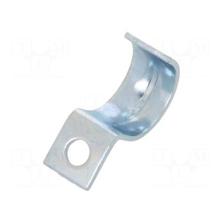 Screw mounted clamp | ØBundle : 20mm | Ømount.hole: 6mm | W: 14mm