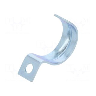 Screw mounted clamp | ØBundle : 28mm | Ømount.hole: 6mm | W: 14mm