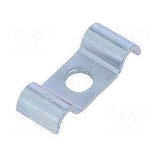 Screw mounted clamp | ØBundle : 5mm | Ømount.hole: 6mm | W: 12mm