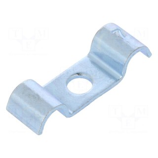 Screw mounted clamp | ØBundle : 7mm | Ømount.hole: 6mm | W: 12mm
