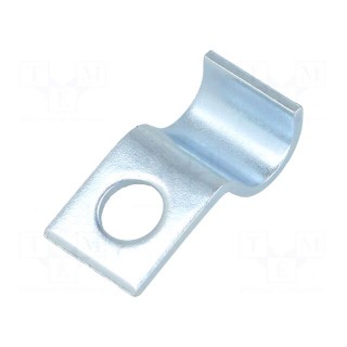 Screw mounted clamp | ØBundle : 8mm | Ømount.hole: 6mm | W: 12mm | 1015