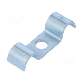 Screw mounted clamp | ØBundle : 9mm | Ømount.hole: 6mm | W: 12mm