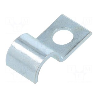 Screw mounted clamp | ØBundle : 9mm | Ømount.hole: 6mm | W: 12mm | 1015