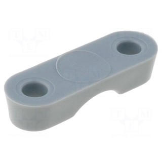 Screw mounted clamp | polyamide | grey | UL94V-2 | Ømount.hole: 3mm