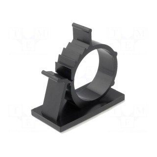 Self-adhesive cable holder | 22.2÷25.4mm | polyamide | black