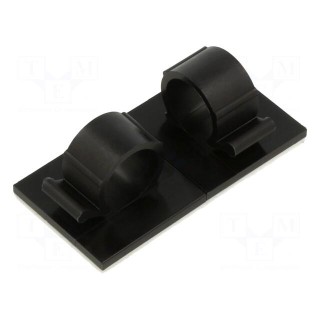Self-adhesive cable holder | ØBundle : 13mm | polyamide | black