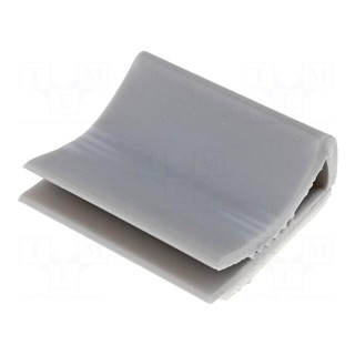 Self-adhesive cable holder | PVC | grey