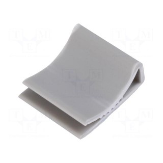 Self-adhesive cable holder | PVC | grey